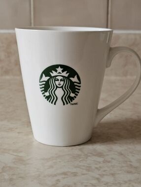 Starbucks White Mug with Dark Green Siren Logo